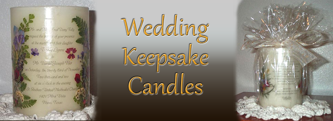 wedding keepsake candles